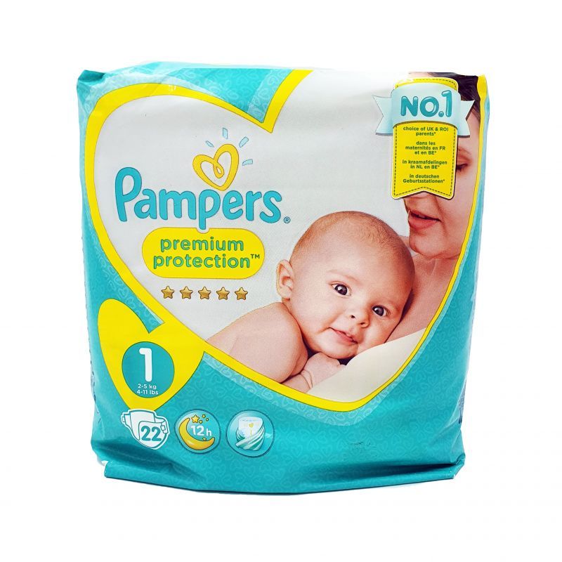Pampers couches premium protection T1 x22