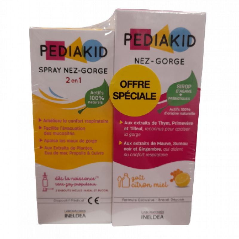 Pediakid - Spray nez-gorge 2 en 1 ( 20 ml ) - Pediakid nez-gorge ( 125 ml )