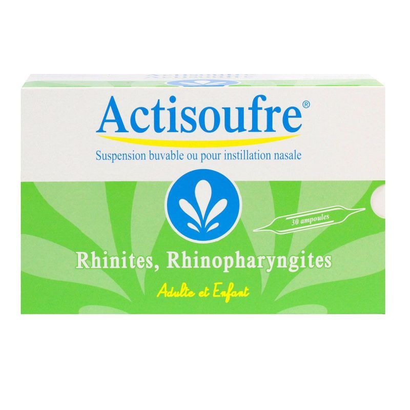 Actisoufre Ampoules Buvables ou Nasales 10mL 30