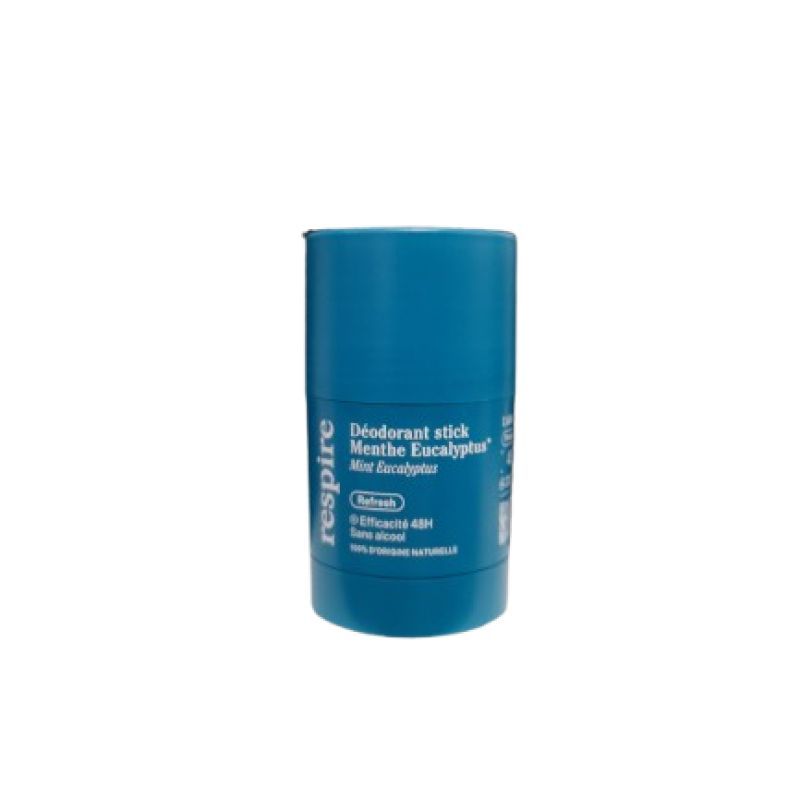 Respire - Déodorant solide stick rechargeable menthe eucalyptus 50g
