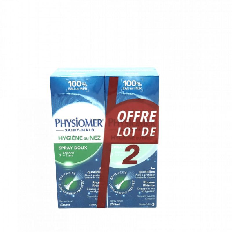 Spray nasal doux à l'eau de mer 135 mL  lot de 2