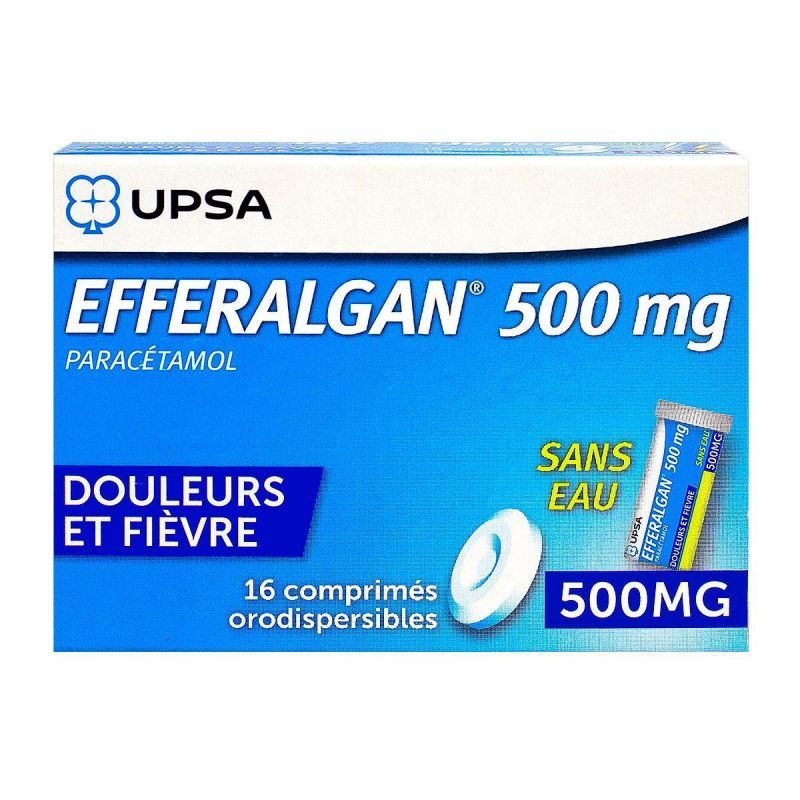 Efferalganodis 500mg, 16 comprimés orodispersibles