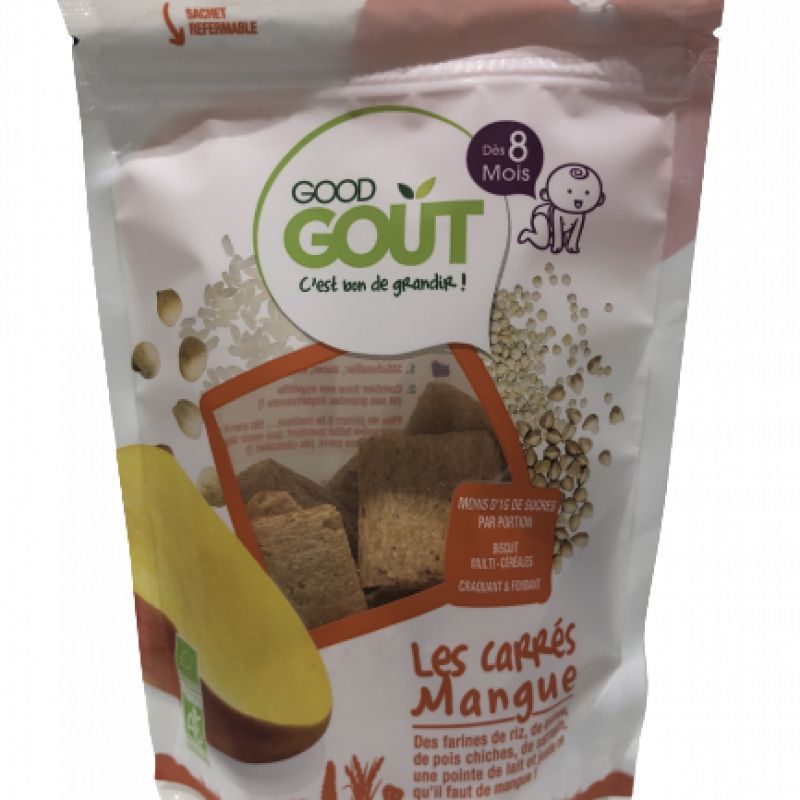 Biscuits carrés à la mangue 50g - Dès 8 mois