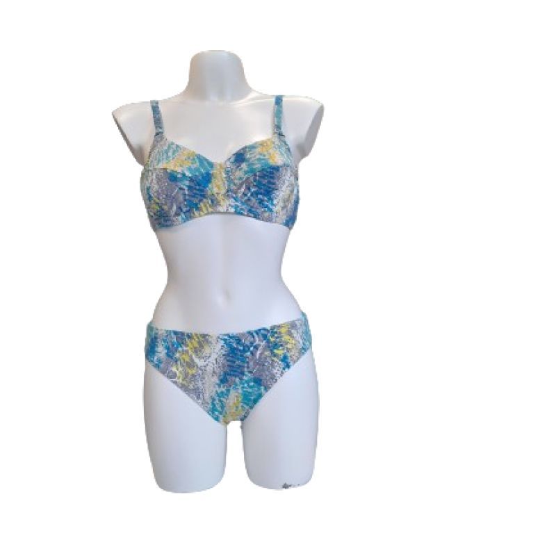 Amoena - Haut de maillot de bain California WB Top 71370 Jaune/Turquoise