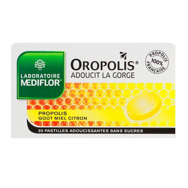 Oropolis miel/citron s/sucres 20 pastilles