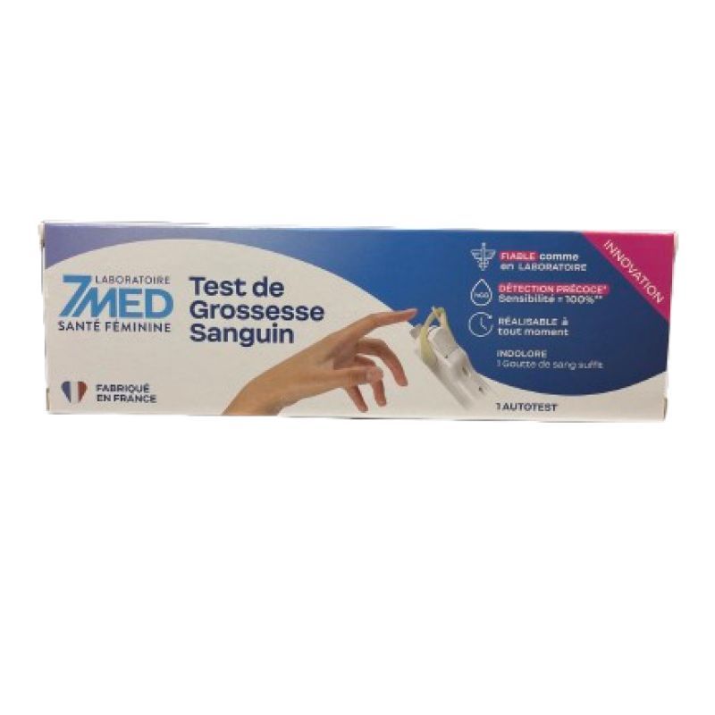 7MED Autotest de Grossesse Sanguin 1 Unité