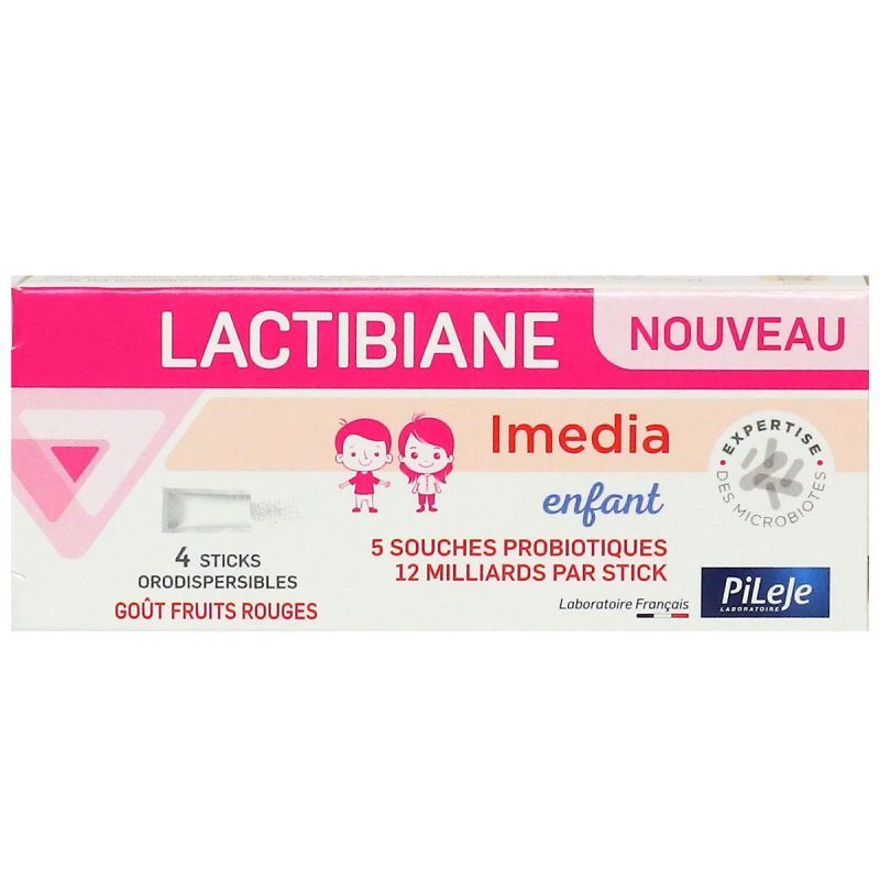 Lactibiane Imedia enfants fruits rouges 4 sticks orodispersibles