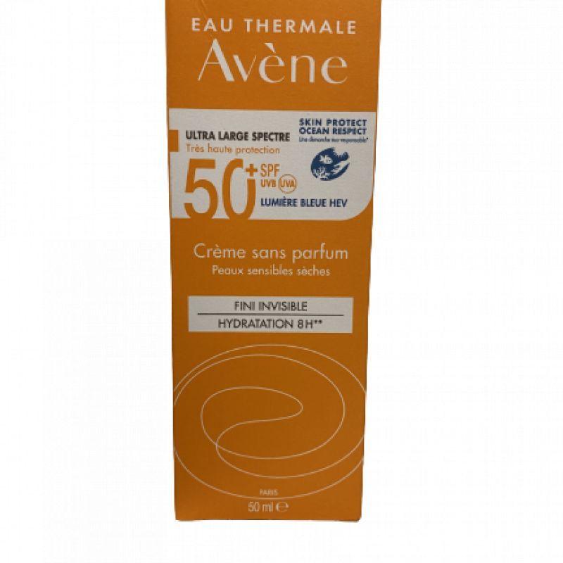 Crème Sans Parfum Peaux Sensibles Sèches 50+SPF -50ml