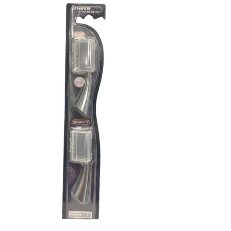 Lot de 2 brossettes recharges pour brosse Inava Hybrid
