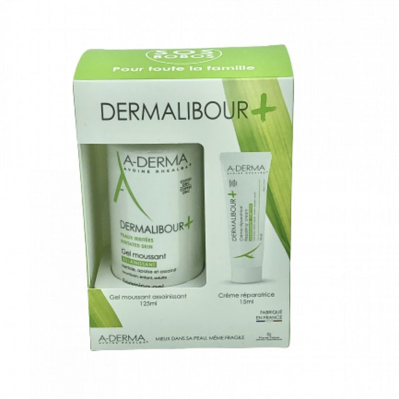 Coffret SOS bobos dermalibour gel moussant 125mL + crème réparatrice 15mL