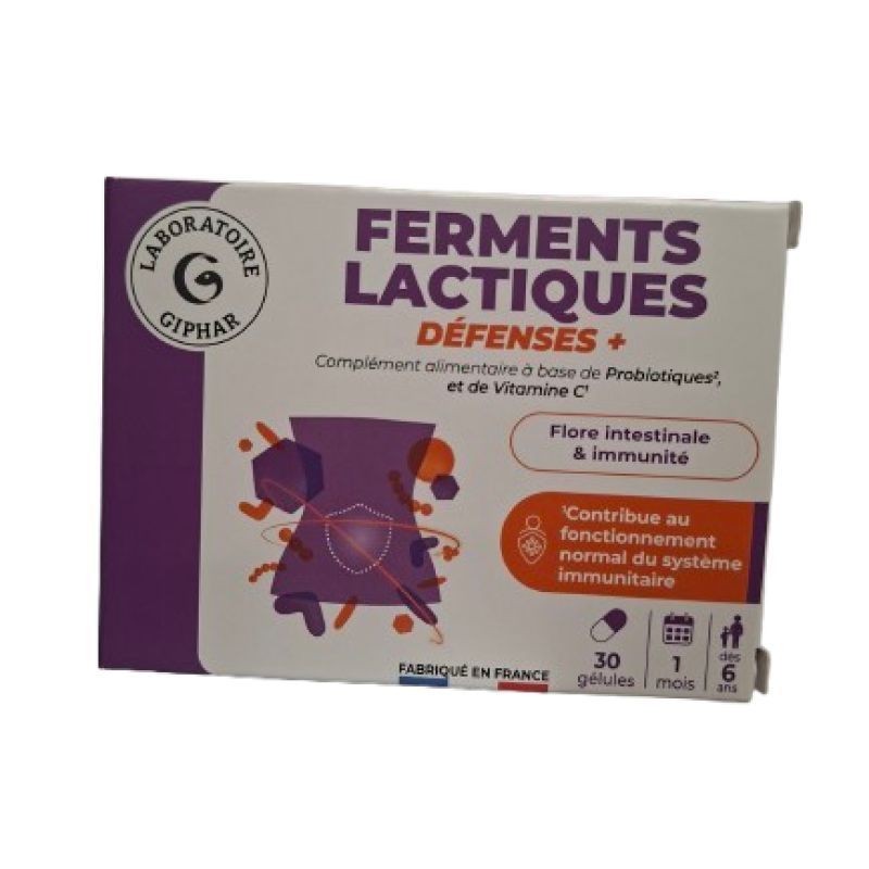 Giphar - Ferments lactiques Défenses + 30 Gélules