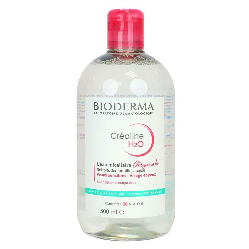 Créaline H2O eau micellaire sans parfum peau sensible 500ml