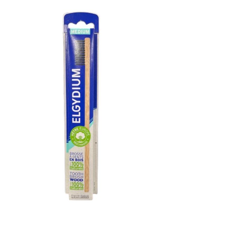 Elgydium Brosse à dents en bois medium