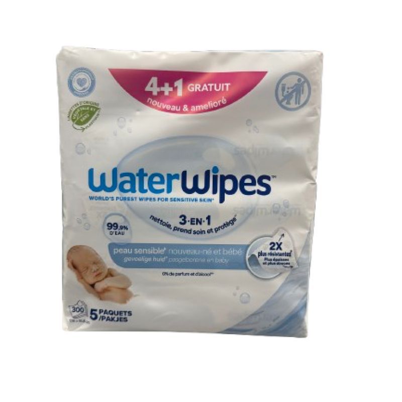 Waterwipes 4 + 1 gratuit