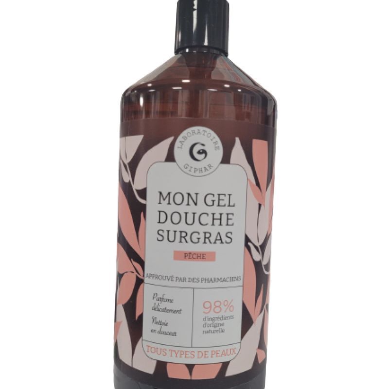 Giphar - Mon gel douche surgras pêche Bio 1 L