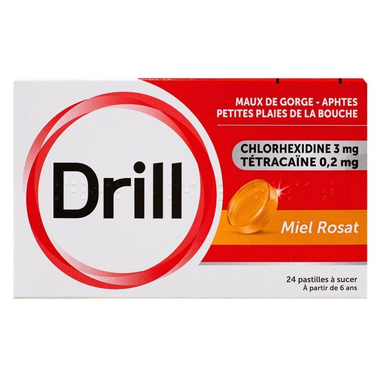Drill Miel Rosat pastilles à sucer x24