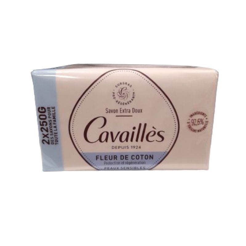 Cavailles Savons Surgras extra-doux Fleur de Coton -  2x25