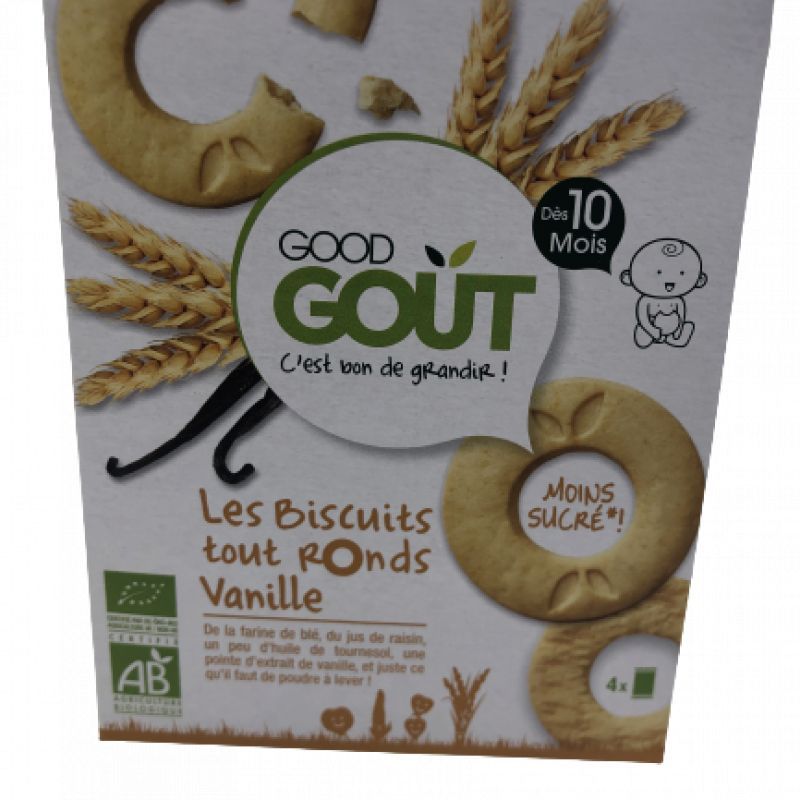 Biscuits tout ronds vanille 80g - Dès 10 mois