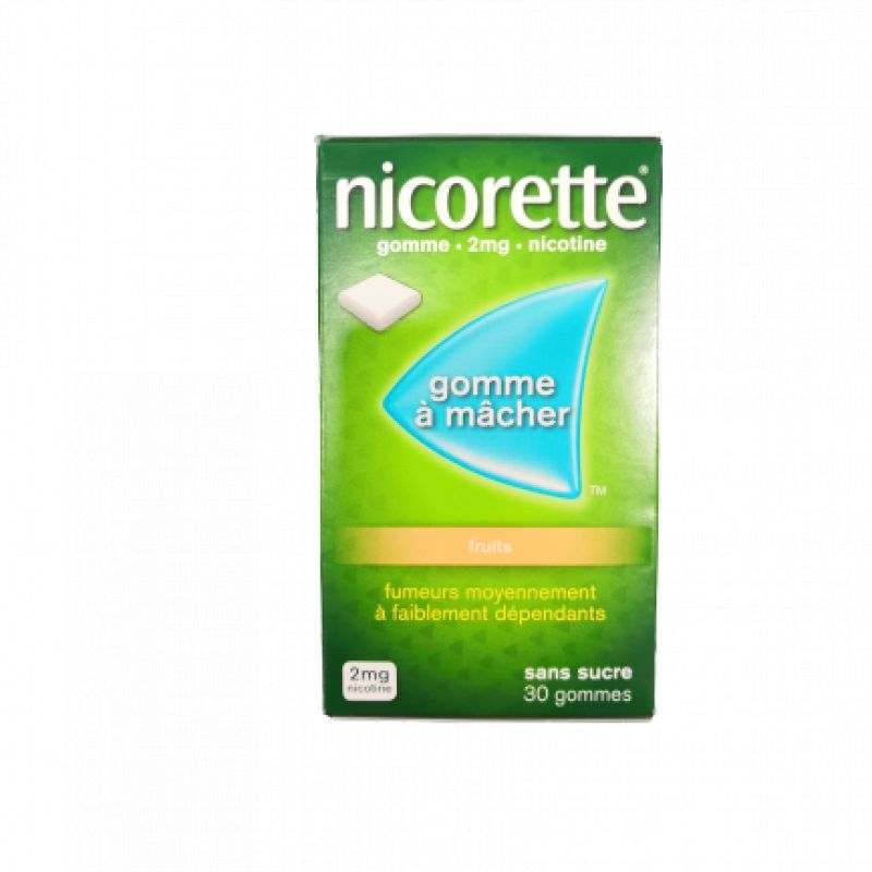 Nicorette 2mg Gomme Fruits S/s 30gommes