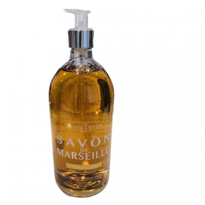 Savon de Marseille Vanille-Miel corps et mains 1L