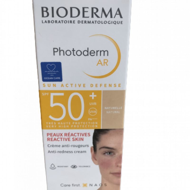 BIODERMA - SUN ACTIVE DEFENSE - Photoderm AR 50+ naturelle (peaux réactives)