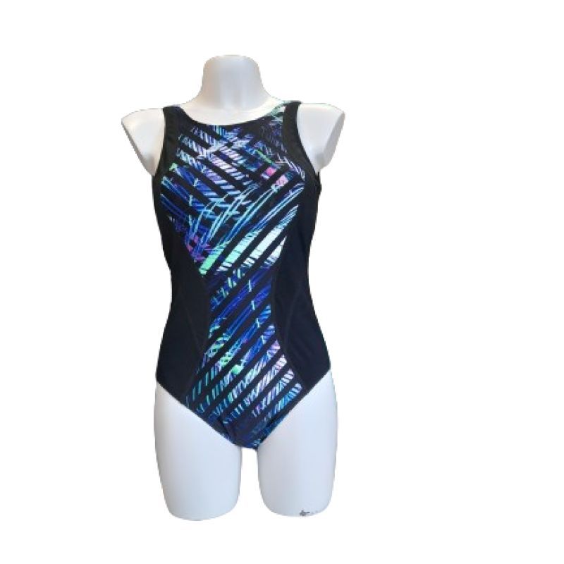 Amoena - Maillot de bain Toronto OP HN 71390 Noir/Violet/Multi