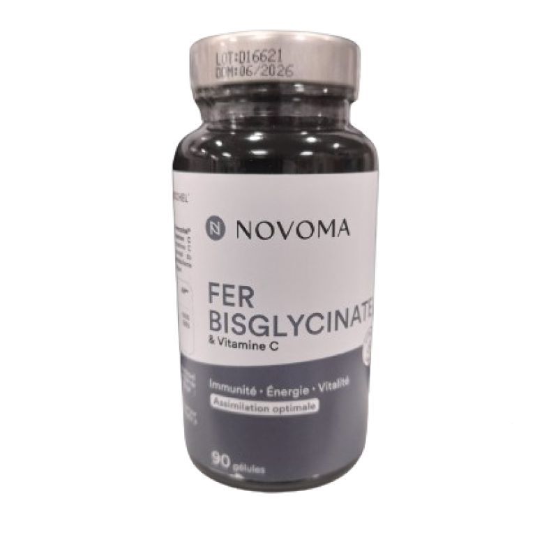 Novoma - Fer Bisglycinate et Vit C - 90 gélules