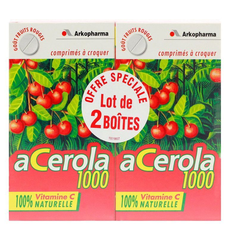 Acerola 1000 - Lot de 2x30 comprimés à croquer