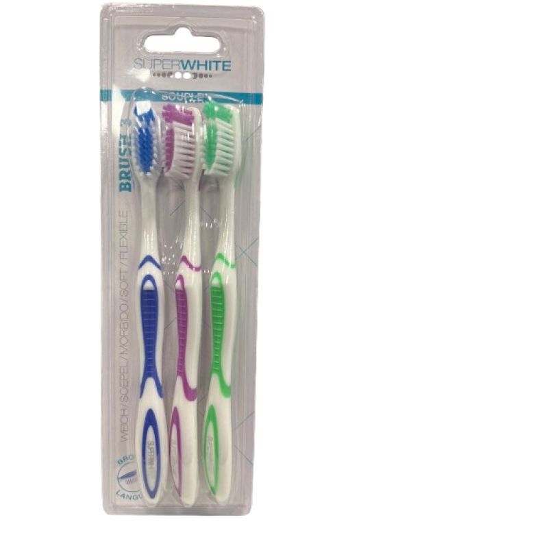 Biosynex Lot de 3 brosses à dents souple