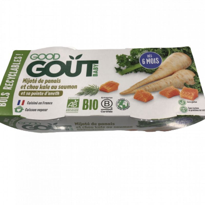 Mijoté de panais et chou kale au saumon et sa pointe d'aneth 2X190g