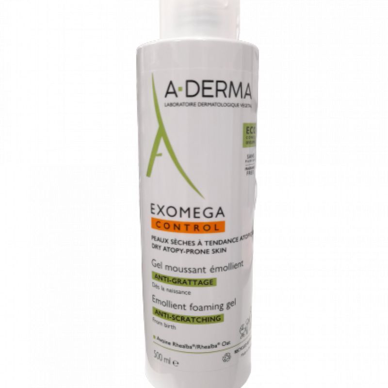 A-derma - Exomega control Gel moussant émollient 500 ml