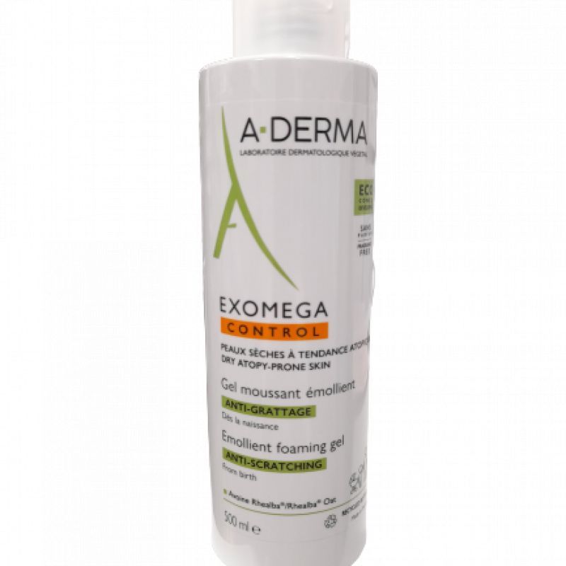 A-derma - Exomega control Gel moussant émollient 500 ml