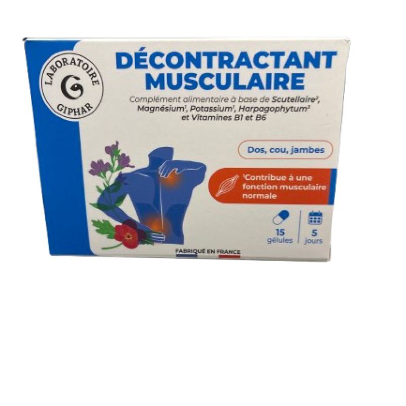 Giphar Decont Musculaire 15 gélules