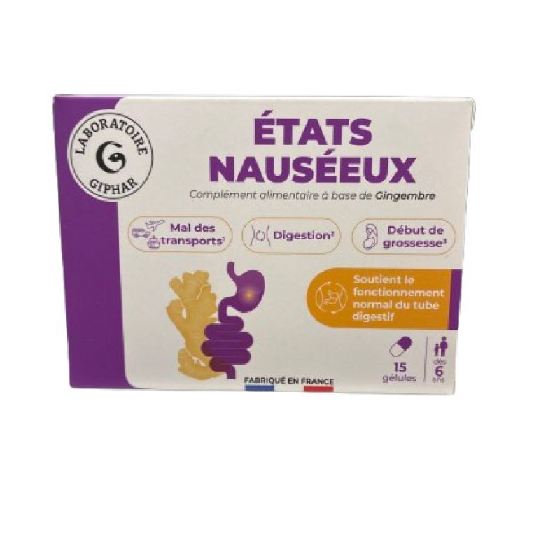 Giphar Etat Nauseeux 15 Gelules