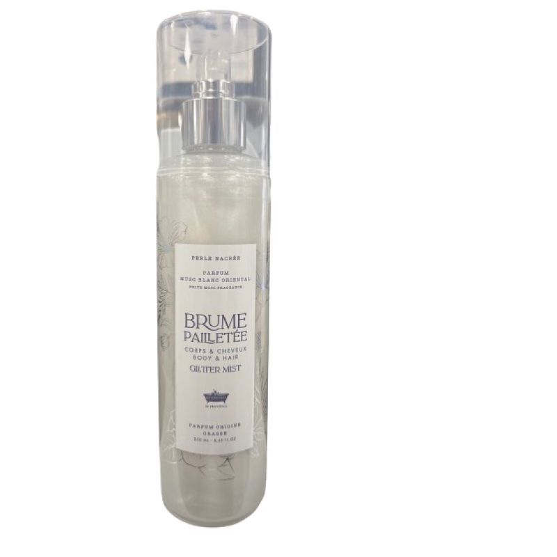 Brume Pailletée Musc Blanc 250ml - Perle Nacrée